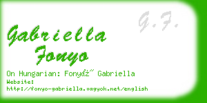 gabriella fonyo business card